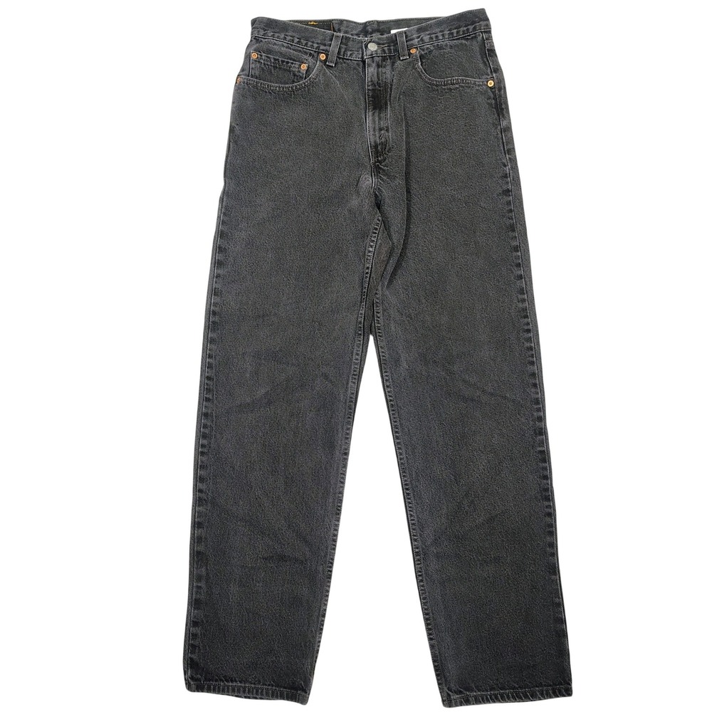 VTG 90's Levi's 550 Jeans Women 34x33 Black Relaxed Fit Tapered Cotton Denim